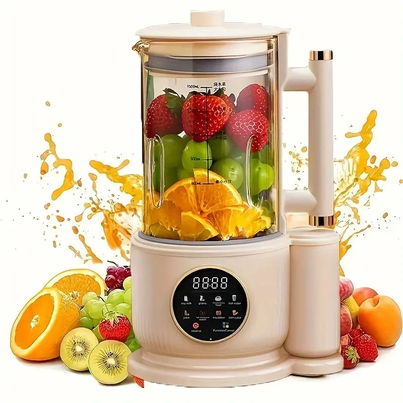 1.5 L large-capacity, low-noise machine that can make juice with ice sand, Nut Milk Maker, Plant Based Milk Maker Machine, Homemade Soy Milk, Almond Milk, & More, made of high borosilicate glass, a sm