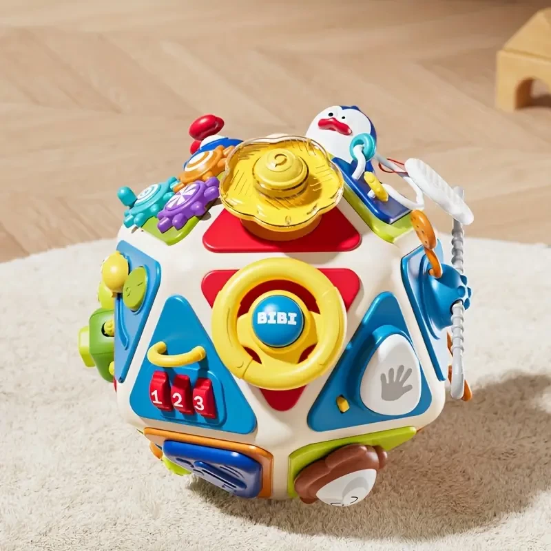 20-in-1 Toddler Busy Board Cube Toys, Montessori Toys For 1 2 Year Old Boys Girls Kids, Early Educational Montessori Sensory Toy For Toddler 1-3, Travel Toys Gifts For 1 2 Year Old Boy Girl