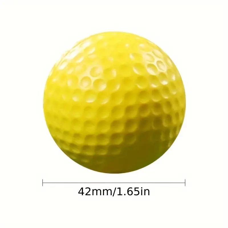 10Pcs Yellow PU Foam Golf Balls Sponge Elastic Indoor Outdoor Practice Training